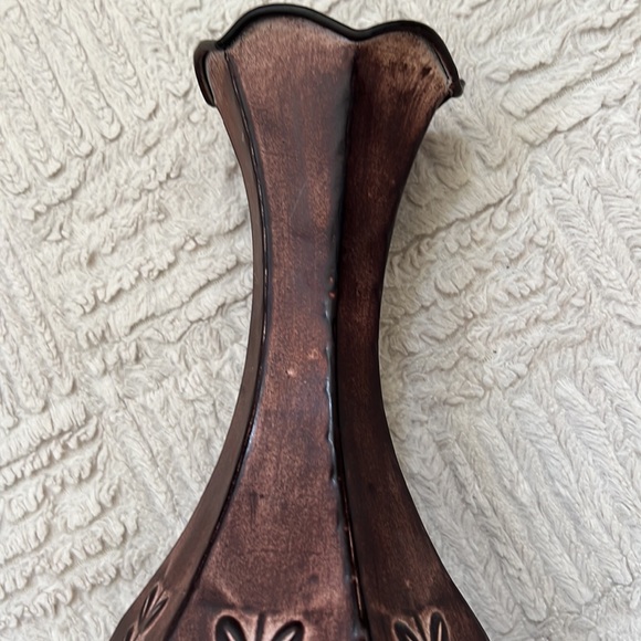 Metal decorative vase, Embossed Metal Floral Decorative Vase,  home decor - Picture 4 of 16